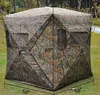 Pop Up Ground Hunting Blind Tent with 7 Zippered Windows, 2 Convenient Camo Storage Pockets Inside Tent