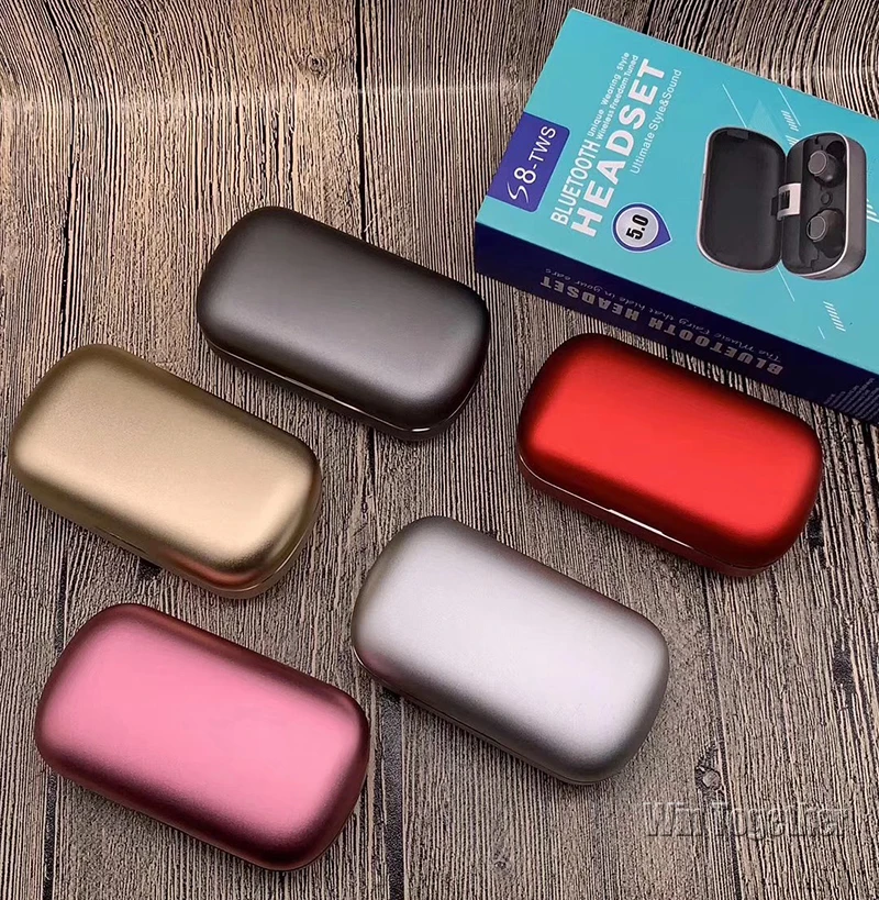 

Twins Headset bluetooth wireless earphone i7s tws i8 with charging box, Black;white