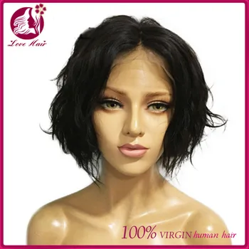 8 14 Inch Short Wet And Wavy 360 Lace Frontal Wig With Baby Hair