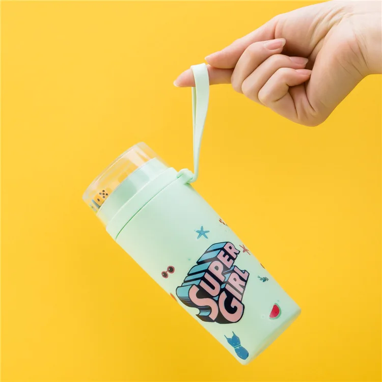 Creative Design Double Wall Glass Bottle For Kids, School Water Bottle Wholesaler