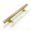 Gold Cabinet Pulls kitchen Hardware Drawer Pulls Knobs Square T Bar Brushed Brass Cupboard Door Handles