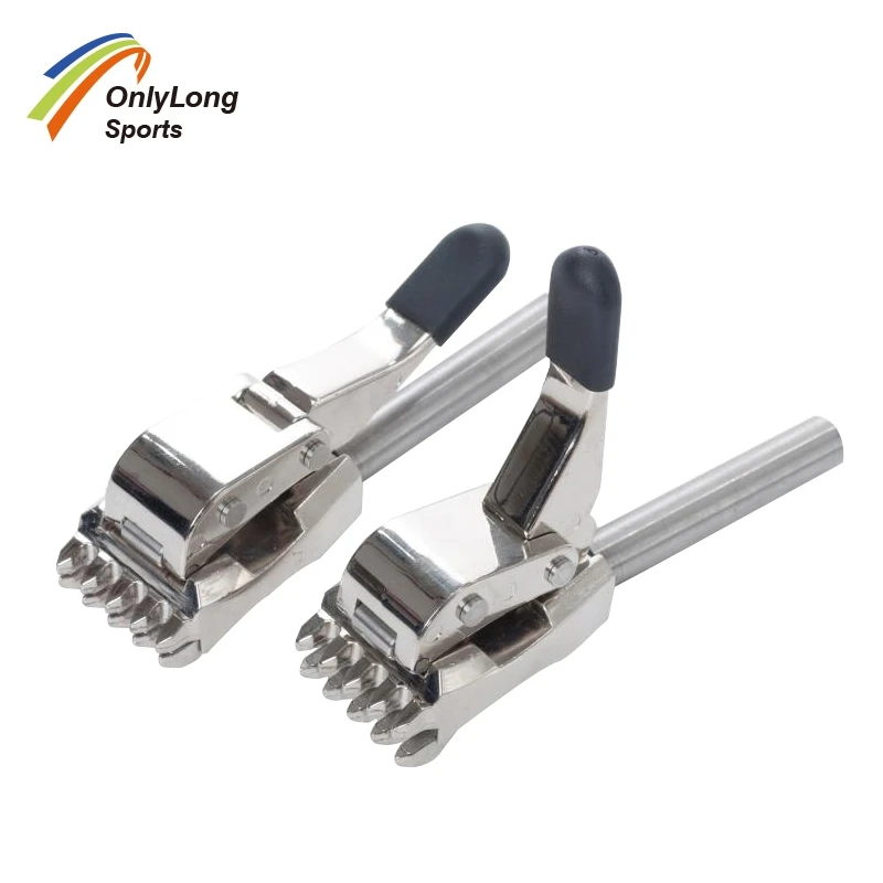 

Badminton stringing machine tools with 5 tooth string clamps, Black