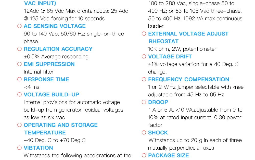 Regulador de voltaje automático VR6 para grupo electrógeno diésel avr