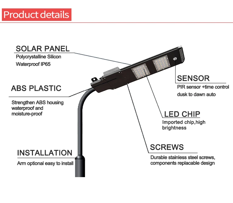 Flyinglighting high lumen remote control industrial highway road ip65 waterproof 20watt 40watt led solar street light