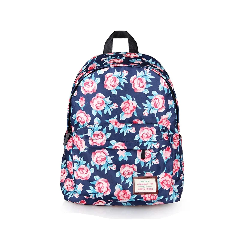 

Elegant Rose Rosa Backpack For Teenage Girls Children School Bags Ladies Fashion Travel Backpack Women Retro Floral Shoulder Bag