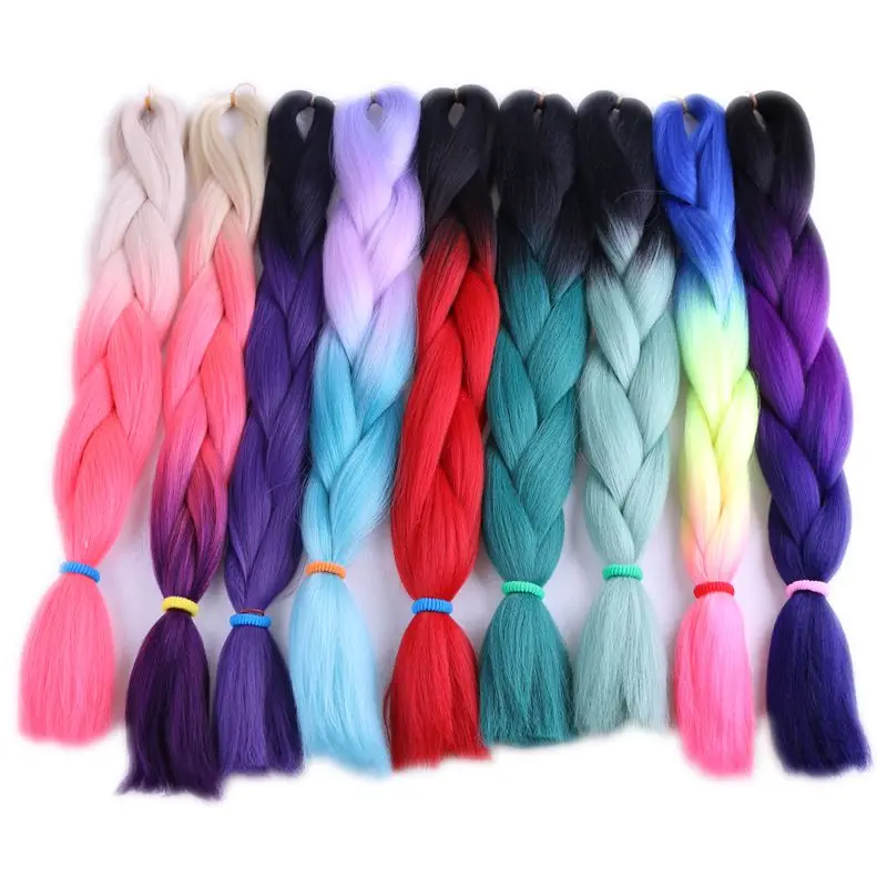 

HARMONY Afro Hair Products Synthetic Hair Jumbo Braid Ombre Color Jumbo Braiding Hair for Crochet Braids Twist