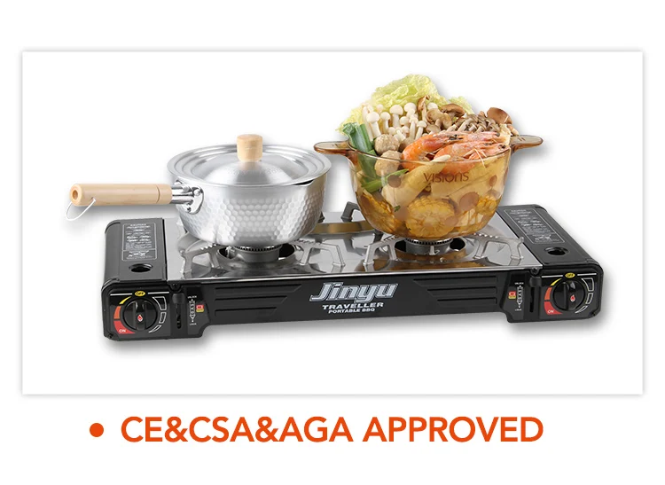 2 Burner Outdoor Portable Camping Gas Stove Tents Use Stove Cooktops