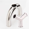 Factory supply food grade ss304 stainless steel round head u y tape bend tee pipe fittings specification