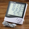 Large Display Digital Room Thermometer Indoor Outdoor Temperature Humidity Sensor with External Probe in ABS Material
