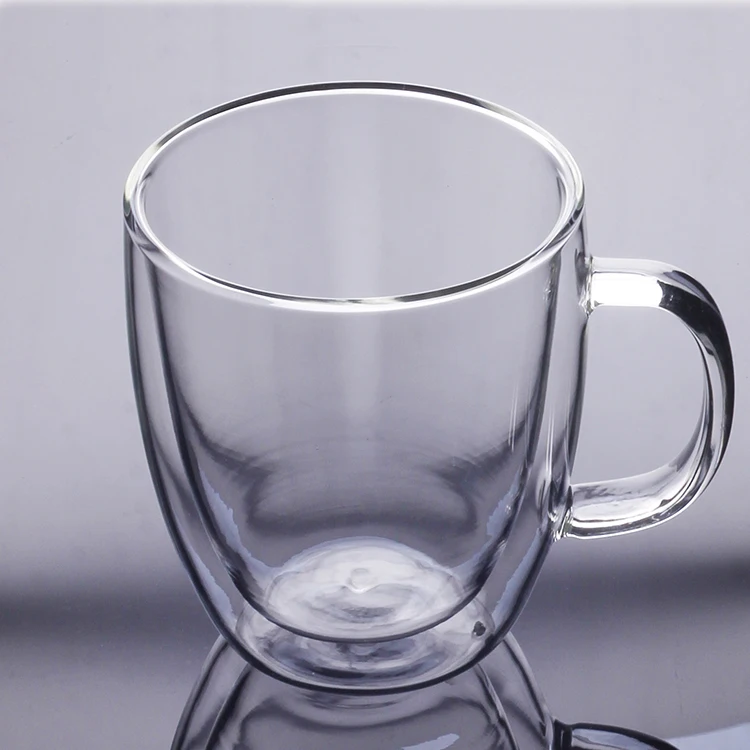 

Hot Premium Borosilicate Glass Double Coffee Mug, Transparent