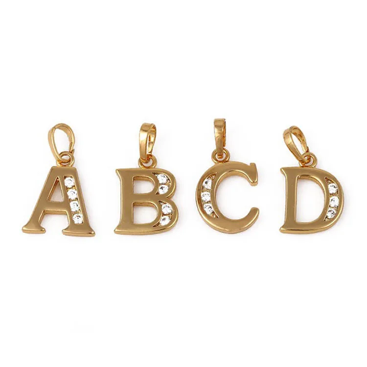 

32399 Wholesale xuping jewelry english letter pendant, 26 alphabet gold plated pendant