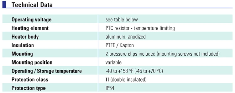 RCE 016 5W Wide voltage range Small size Semiconductor Heater