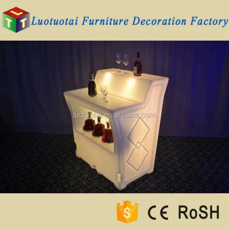 
Battery power remote control LED Bar Counter Table/Outdoor glowing furniture LED garden furniture 