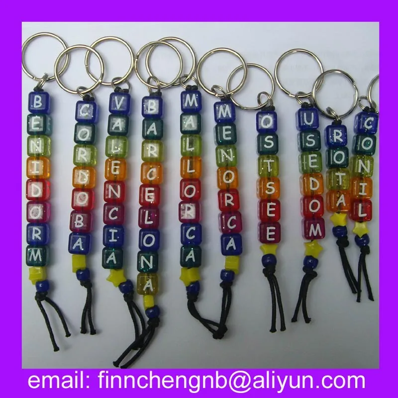 Plastic Alphabet Beads Dice Name Keychain,Plastic Alphabet Dice