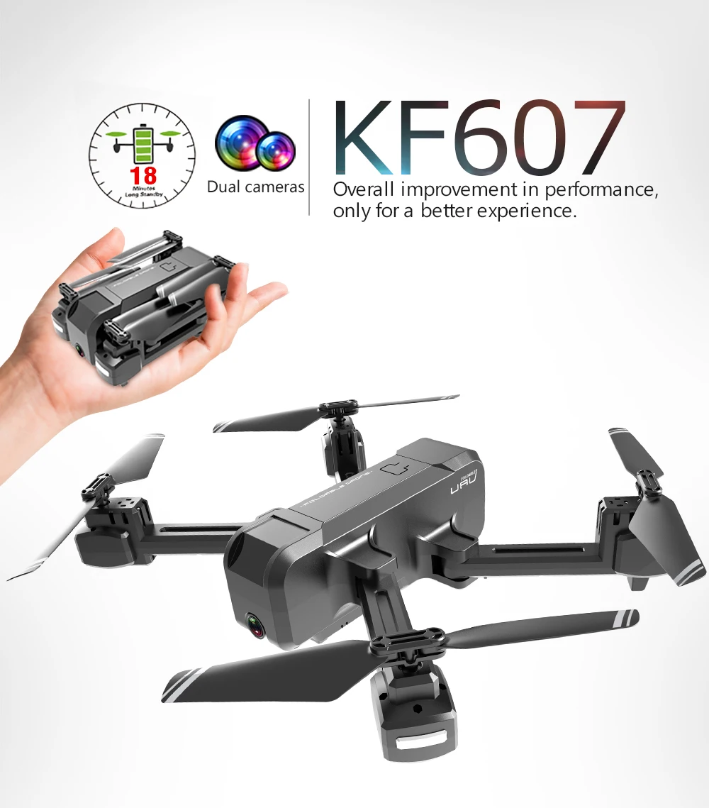 YOTAE Free Ship KF607 Mini Drone with Camera Drone 4K with Dual Camera RC Quadcopter HD WiFi FPV Optical Flow Helicopter Toys