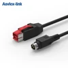 24v powered usb to hosiden 3 pin plug din male connector extension cable for pos system 3d printer cable