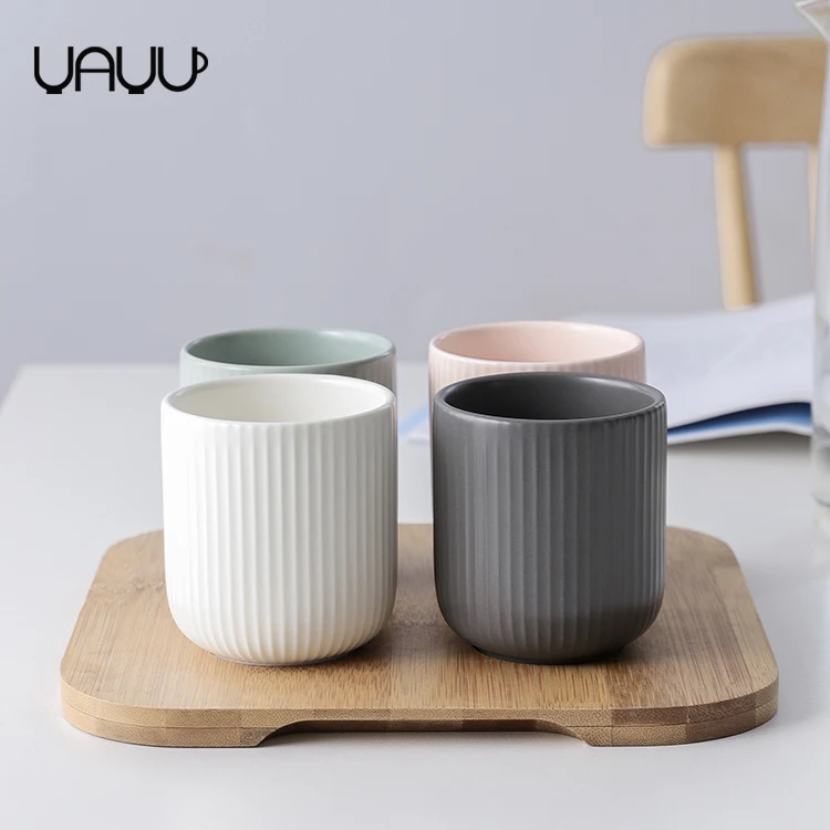 

Popular nordic style round matte multi-colored porcelain coffee ceramics tea cups no handle, Optional