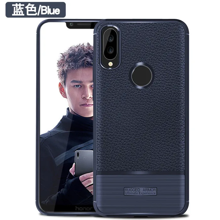 

2018 New design Brushed Litchi TPU cell phone case For Huawei Honor Play