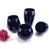 Handmade colored back glass water cup for dinner useful