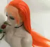 Orange colorful Human Hair Lace Front/FULL lace Wigs Preplucked Hairline With Baby Hair 360 lace wig