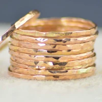 

One day discount Super Thin 14k Rose Gold Ring 14k gold Filled Silver Simple Dainty Rings