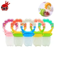

Silicone Baby Pacifier Nipple Soother Kids Feeder Fruits Food Nibbler Dummy baby fruit juice feeding pacifier with Rattles Bell
