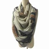 Italian Cashmere Knitted Muffler Digital Printed Hat Pattern Women's Cashmere Scarf