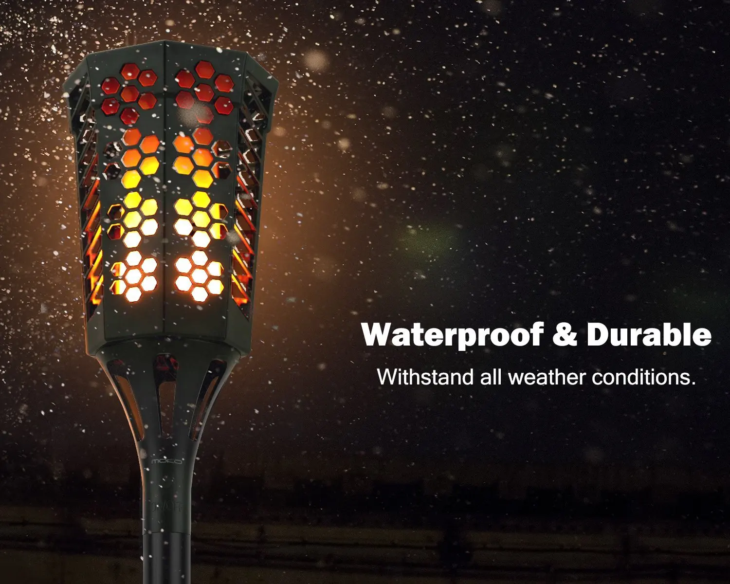 Outdoor Solar Flickering Lamp 96 Leds Ip65 Landscape Festival Flames