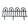 Garden Border Fencing Eco-Friendly Weatherproof Recycled Plastic Resin Garden Edging Section- wrought iron look