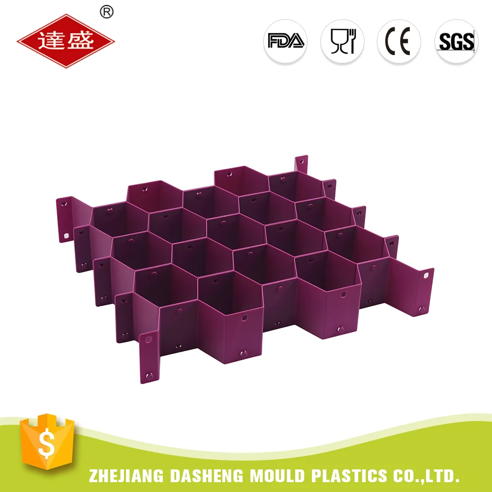 
Hot selling plastic adjustable separator organizer drawer divider 