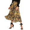 2019 fashion Elastic high waist floral lady dress elegant girl dress skirt female women Half body dress Elegant atmosphere