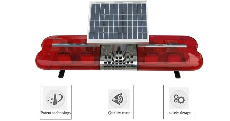 car flash police lightbar solar barricade warning light