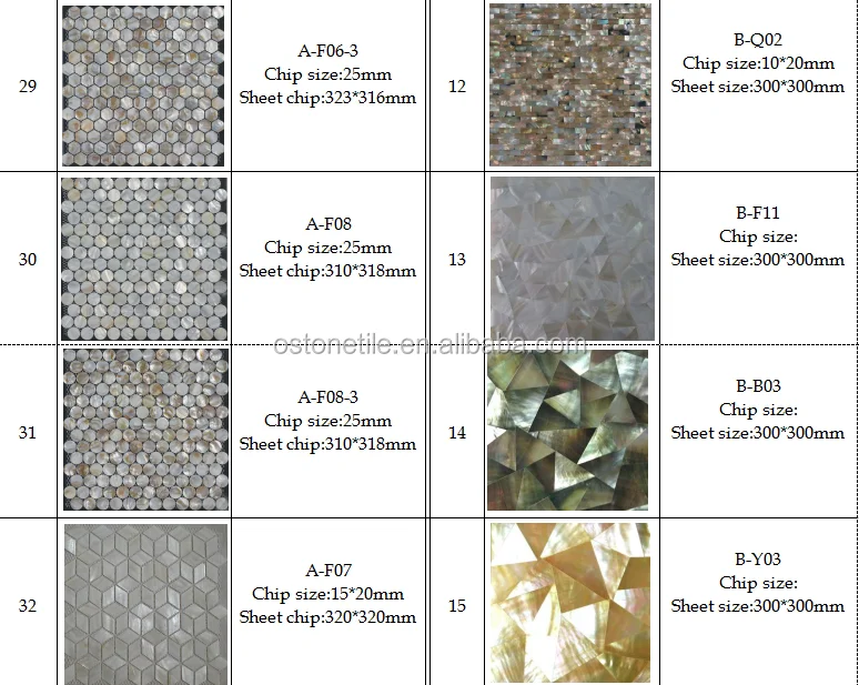 imported capiz shell mosaic tile