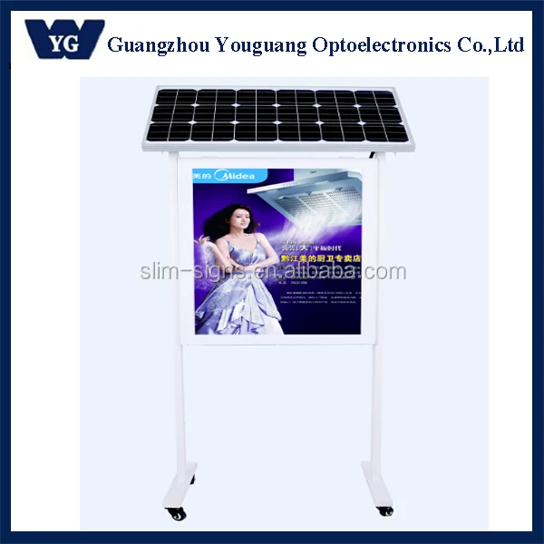 Outdoor Solar Powered Street Advertisement Led Advertising Light Box