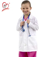 

2020 Good quality factory price long sleeve style kid doctor white lab coat for children