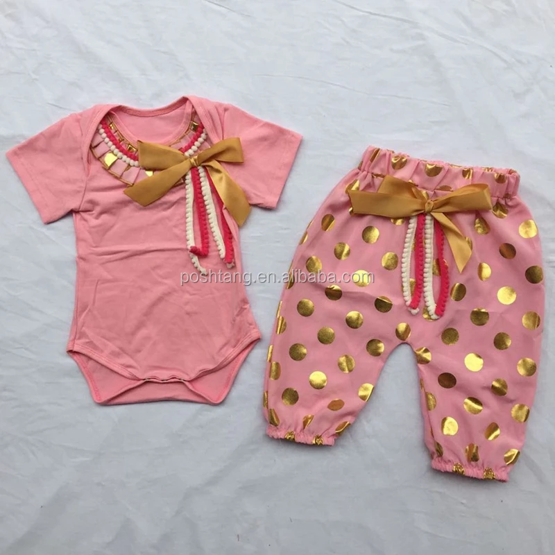 Baby clothes sets wholesale price casual kids summer beach cheap newborn baby clothing 1 set children clothing set