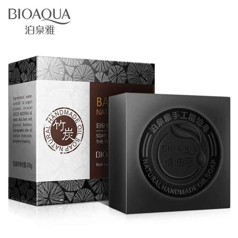 

BIOAQUA Bamboo charcoal soap a variety of plant essence handmade soap