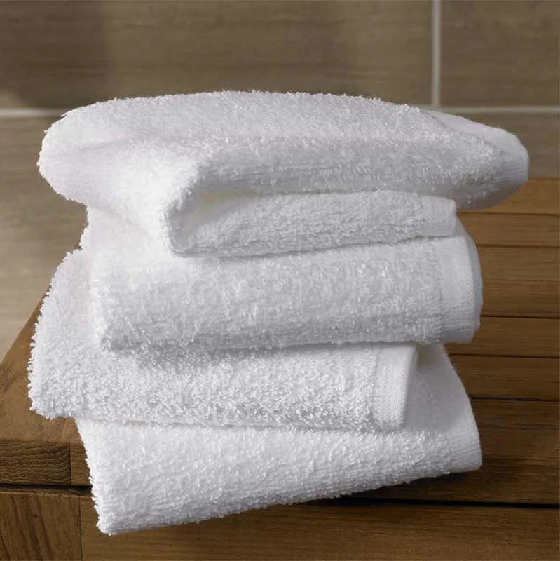 jr394 hotel face towel 35x35cm 70g plain white wash cloth cotton