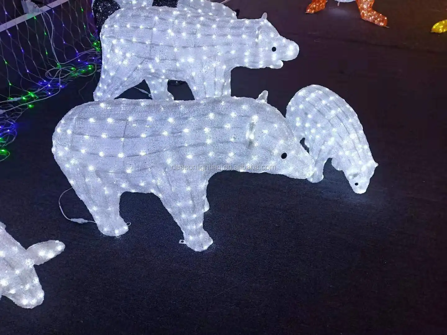 christmas outdoor lighted polar bear