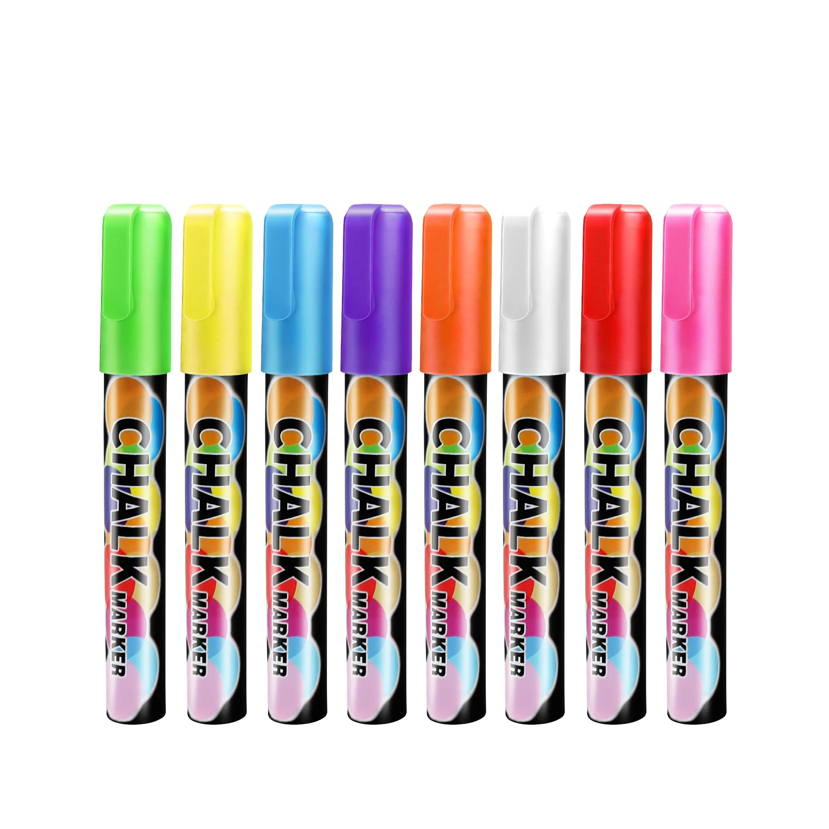 
OEM/ODM Erasable 6mm Reversible Tip Fluorescent liquid chalk Marker Pen 10 Colors/Set,Private Label  (60811341991)