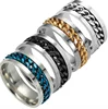 Wholesale Hot Sale Trendy Women Men's Stainless Steel Chain Round Ring Jewelry