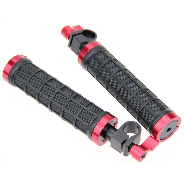 Camvate 2x New Dslr Handle Grips With Rod Clamp For 15mm Rod Rig Rail 