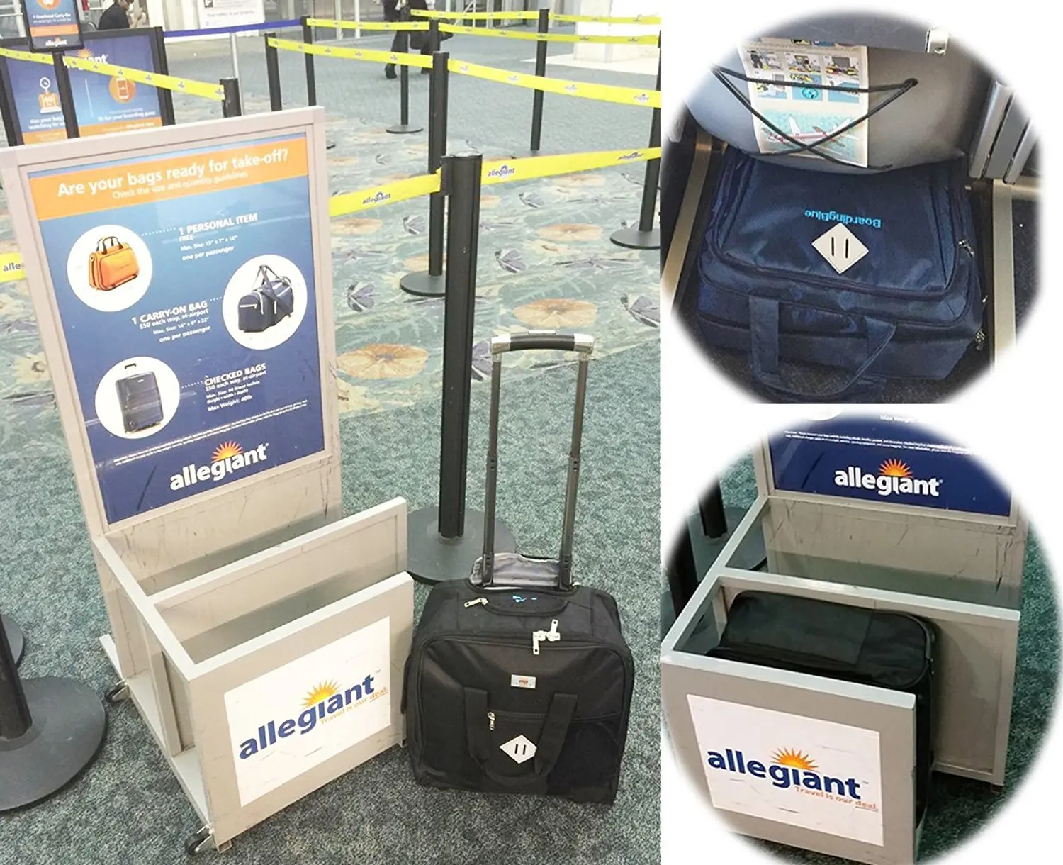 allegiant air personal item backpack