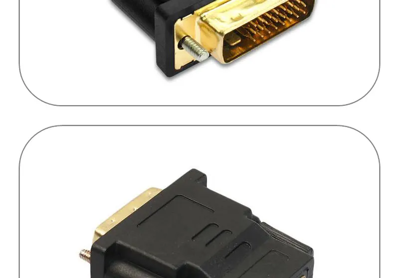 GOLD PLATED DVI 24+1 MALE TO HDMI CABLE LEAD WIRE 1M FOR TV - ANKUX.COM