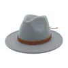 New Design Men Women Wool Felt Fedora Hat Panama Cap With Leather Band