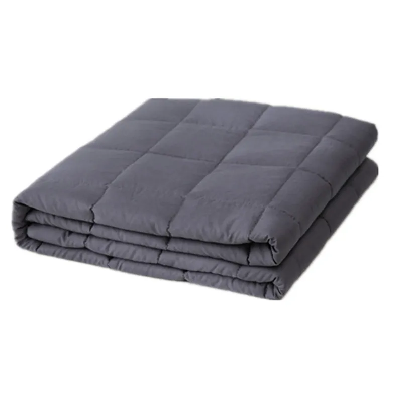 

High Quality Low MOQ Best Sell Cotton fabric glass beads Weighted Blanket for Kids, Grey or others