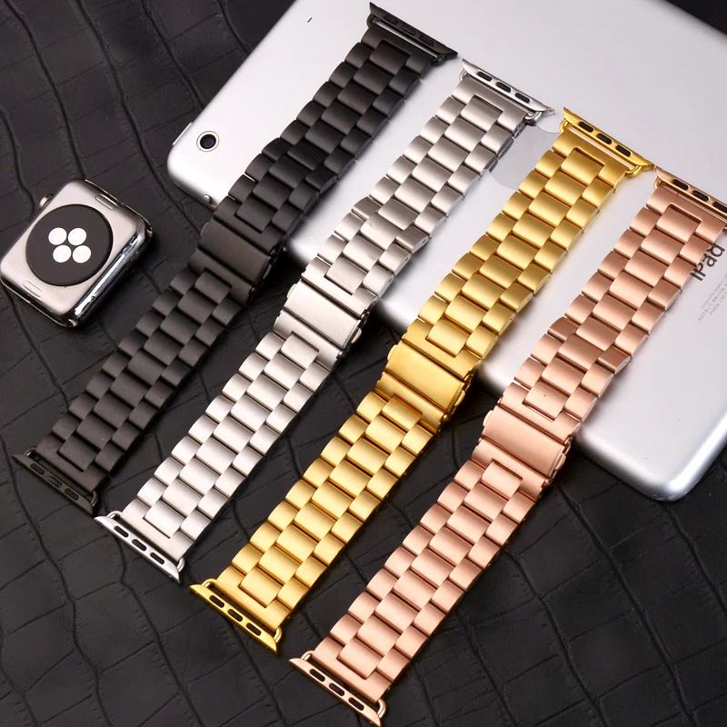 

apple watch band 42mm stainless steel apple watch strap, Silver/ black/ gold/ rose gold