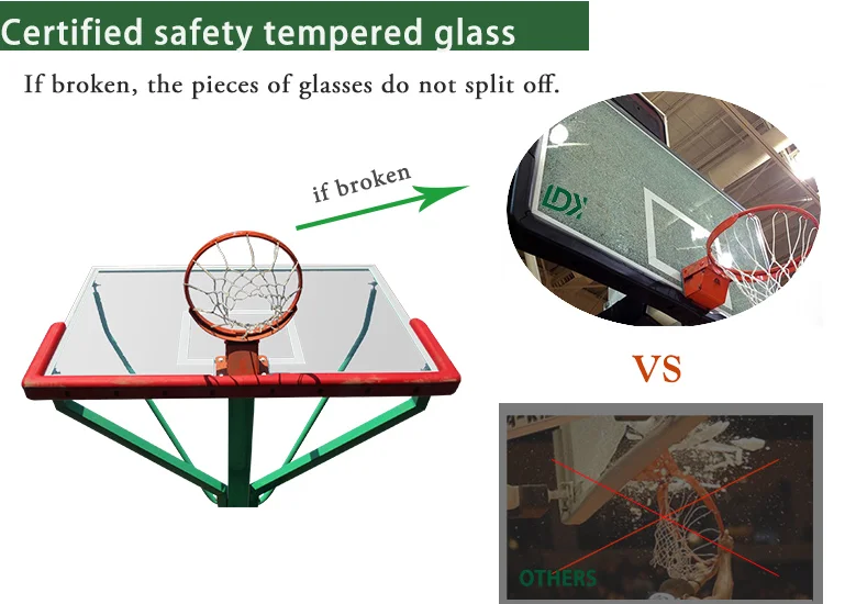 12mm Tempered Glass Backboard Ceiling Mounted Basketball Goals Basketball Hoop View Ceiling Mounted Basketball Hoop Ldk Product Details From