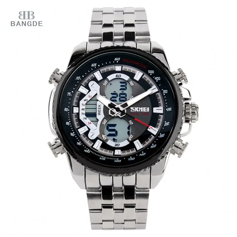 

Wholesale Top Selling Skmei #0993 Men Analog Digital Alarm Choron Wristwatch Relojes 3ATM Waterproof Sport Watch, 3 colors