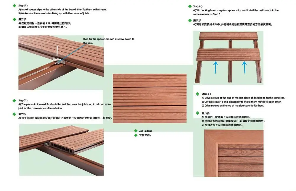 Composite wood and plastic material 140*23 mm co-extruded garden wpc flooring